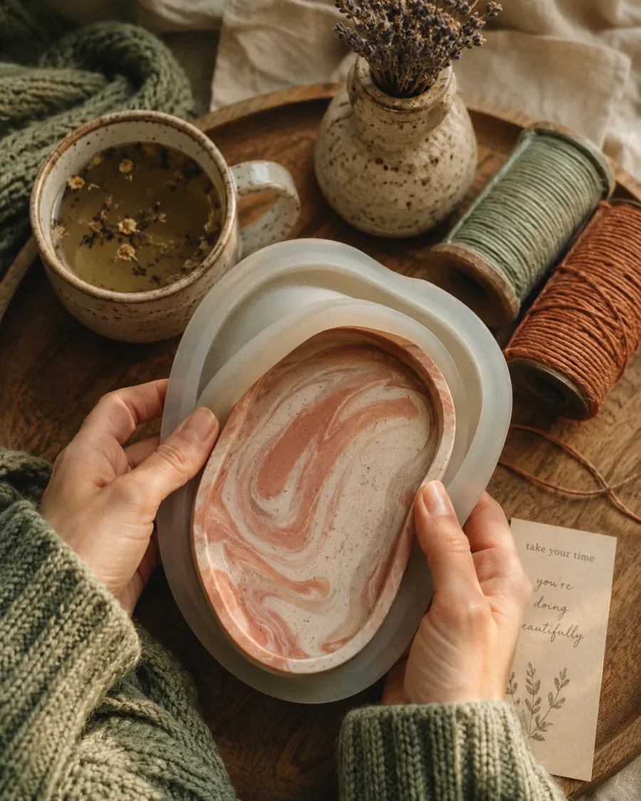 Making a concrete piece — a calm ritual